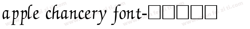 apple chancery font字体转换